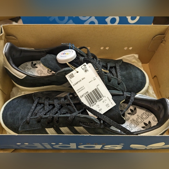 Adidas Campus 80s - Black/White/Silver - rare - Picture 7 of 8